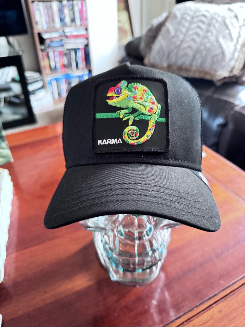 Goorin Bros black Karma Chameleon Trucker Baseball Cap the Animal Farm